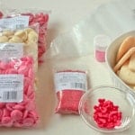Ingredients for decorating gluten-free sugar cookies.