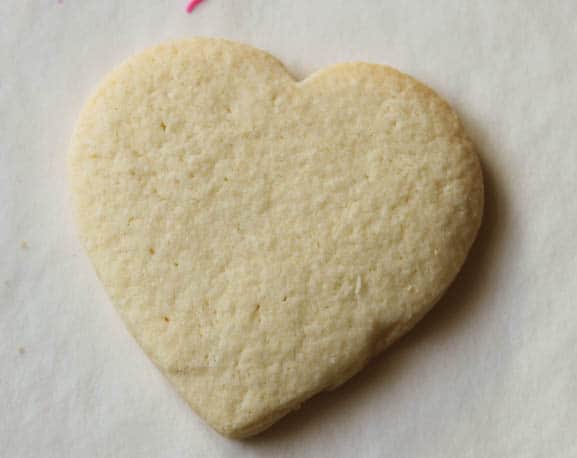 Gluten-free sugar cookie heart.
