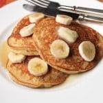Gluten-Free Banana Pancakes on a plate.