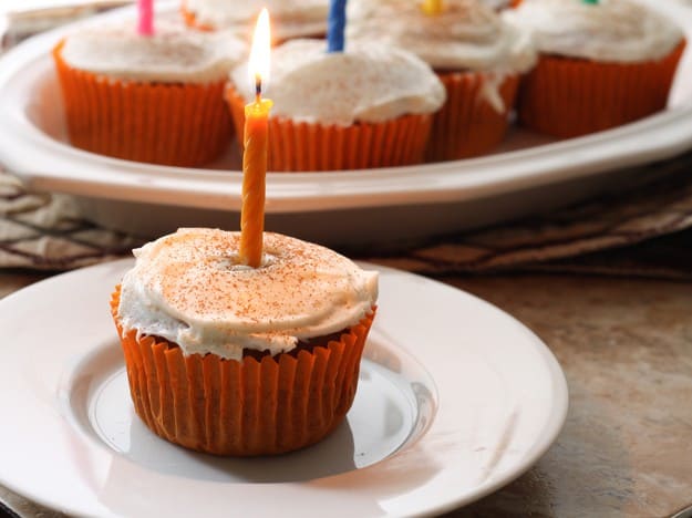 Gluten-Free Spicy Pumpkin Cupcakes with Cream Cheese Icing