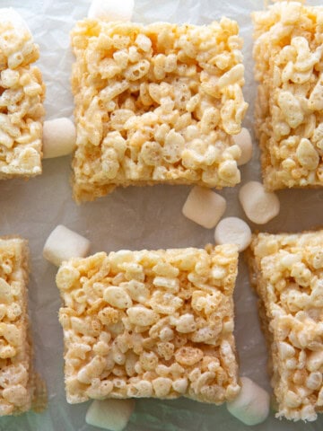 Gluten-free marshmallow crispy treats.