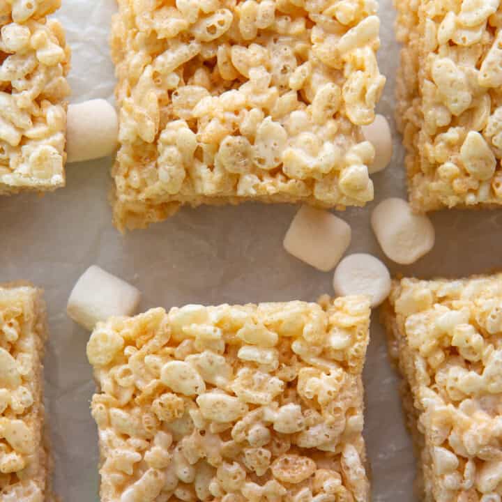Gluten-free marshmallow crispy treats.